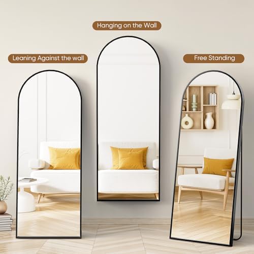 NEWBULIG Arched Full Length Floor Mirror 68"x26", Body Standing Mirror - Image 5