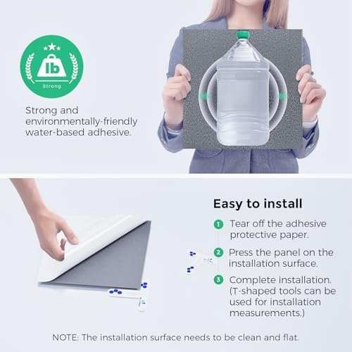 12 Pack Self-Adhesive Acoustic Panels, 2nd Generation Sound Absorbing Panel - Image 4