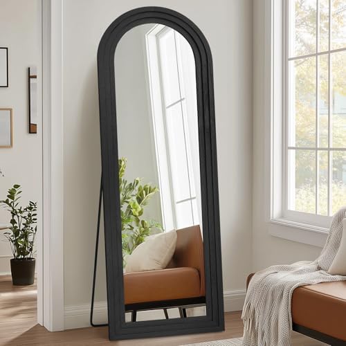 65x22 Arched Full Length Mirror, Solid Wood 3 Layer Frame - Image 7