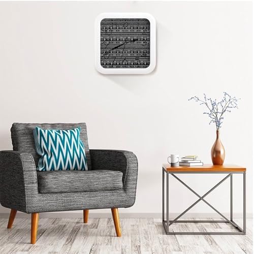 Modern Mudcloth Square DIY Frame Wall Clock - Image 5