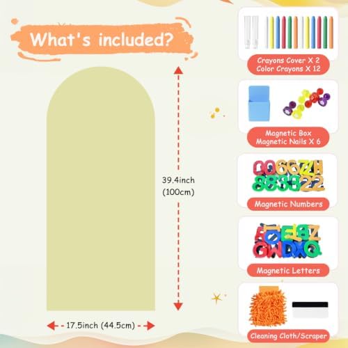 Arch Magnetic Wall Decal 39.3"x17.5", Magnetic Chalkboard Board - Image 2