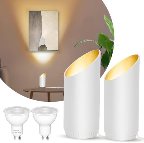 Up Lights Indoor: 2 Pack 6W GU10 Floor Can Lights by HUAEU