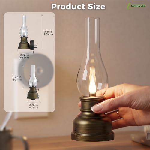 L LOHAS LED Flameless Candles Night Light, Rechargeable Plug in Night Light - Image 6
