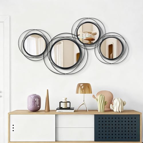 3 Set Sunburst Round Mirrors for Wall Decor Bedroom Bathroom - Image 5
