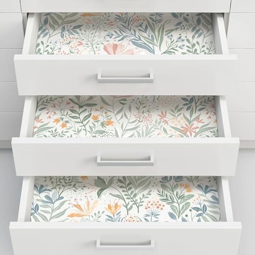 Fititem Floral Peel and Stick Wallpaper Boho Modern Wall Paper 17.3”×197” - Image 6