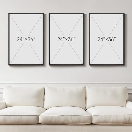 Large Framed Boho Neutral Abstract Wall Art - Image 3