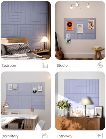 Fluxynara 36" x 24" Large Felt Bulletin Board，Lavender - Image 6