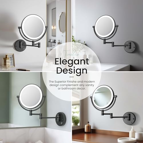 KIBI Circular Wall Mount Makeup Mirror - Image 6