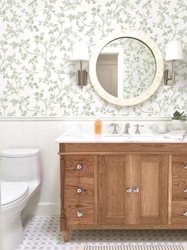 Orainege Peel and Stick Wallpaper Vintage Floral Birds Wallpaper Removable - Image 4