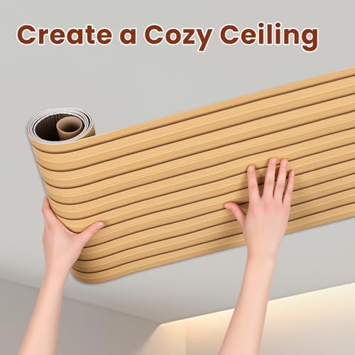 Thick Peel and Stick Slat Wall Panel Self-Adhesive 3D Wood Grain Yellow - Image 6