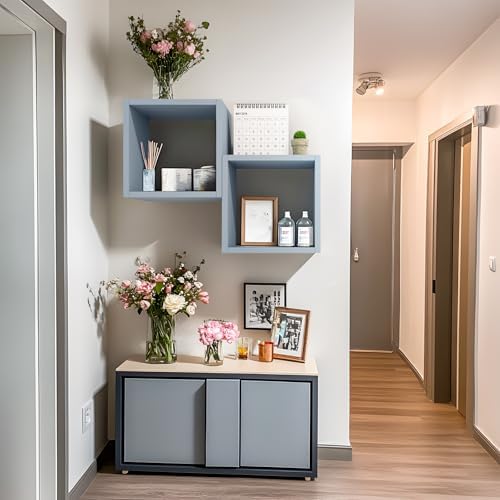 Kaboon Cube Floating Shelves Set2, Display Shelves Wall Mount 7.75" D x 12.5" W - Image 2