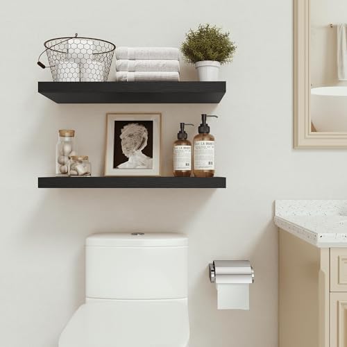 Vivelove Deep Floating Shelves for Wall 24 inches Long Set of 2 - Image 3