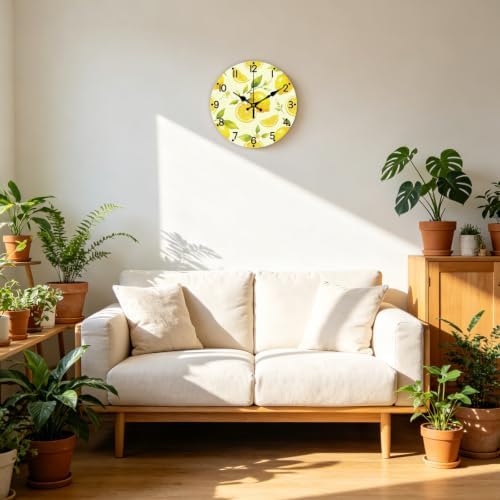 Lemon Wall Clock Silent Non-Ticking 12" - Image 6