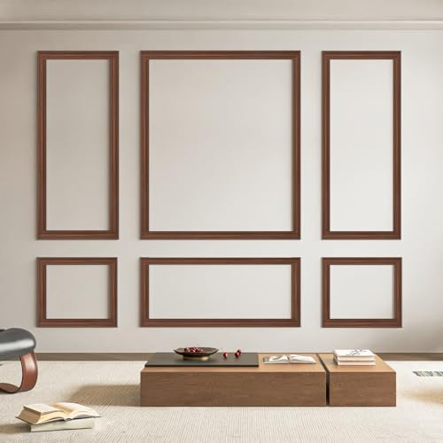 Art3d Pre-Cut Wall Molding Set of 6 pcs, 3 Top 3 Bottom by Art3d
