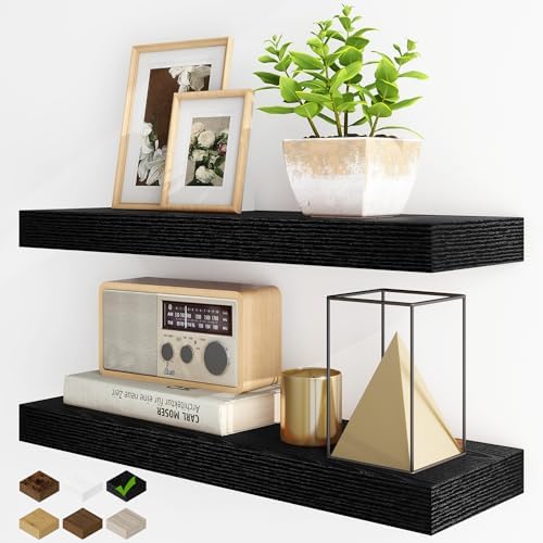 Fun Memories Floating Shelves for Wall, 24Inch Floating Shelves Set of 2 by FunMemories