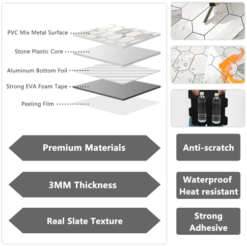 Vamos Tile Long Hexagon Peel and Stick Backsplash Tile - Image 3