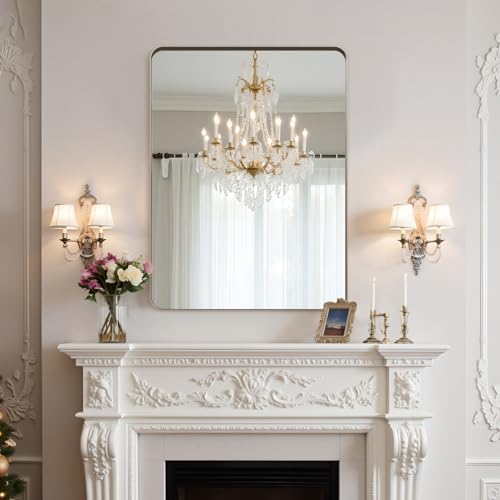 32"x24"Bathroom Vanity Mirror for Wall Aluminum Framed Farmhouse Rectangle - Image 6
