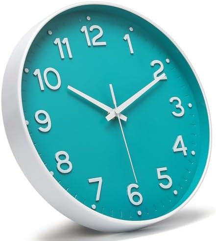 MEIRED Wall Clock 12 Inch Silent Non Ticking Battery Operated Round Wall Clock - Image 2