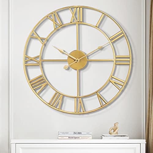 1st owned Large Wall Clock Silent Non-Ticking Roman Numerals Vintage Battery by Wallclockdecor