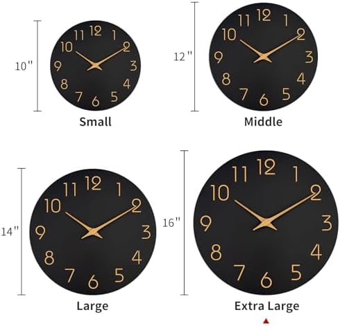 Mosewa Wall Clock 16" Battery Operated Silent Non-Ticking Simple Minimalist - Image 3