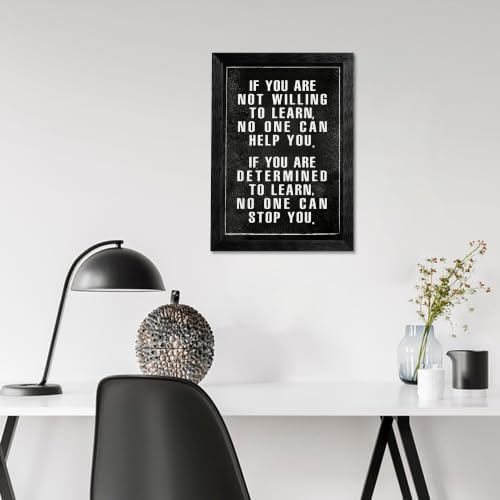 Black Framed If You Are Not Willing To Learn Motivational Canvas Wall Art - Image 5