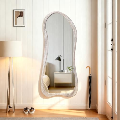AAZZKANG Wall Mirror Full Length Wood Framed Floor Mirrors Irregular Large - Image 6