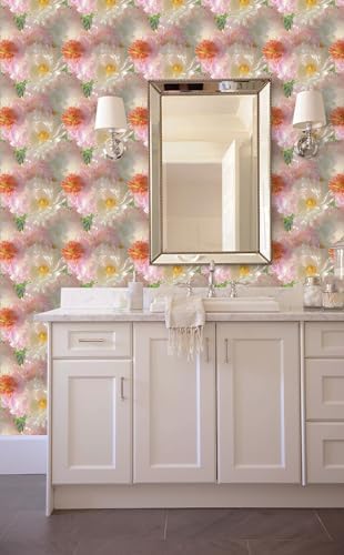 Yasinet Pink Floral Wallpaper Pink Vintage Wallpaper Floral Contact Paper Boho - Image 4