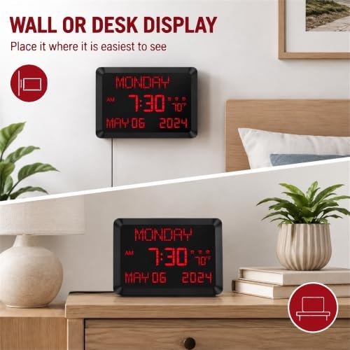 Mesqool 11.5-Inch Large Digital Wall Clock - Image 6