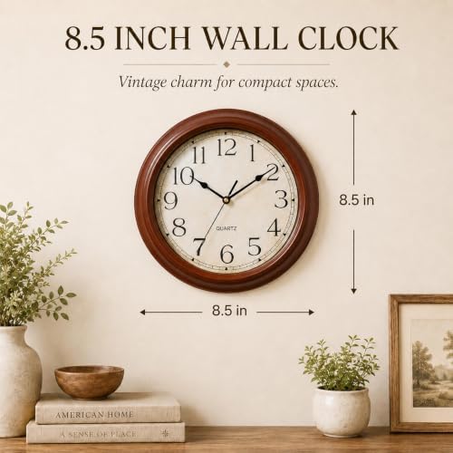 KECYET Wall Clocks Battery Operated Silent Small Vintage - Image 2