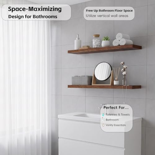 Lufia Floating Wall Shelves, MDF - Image 4