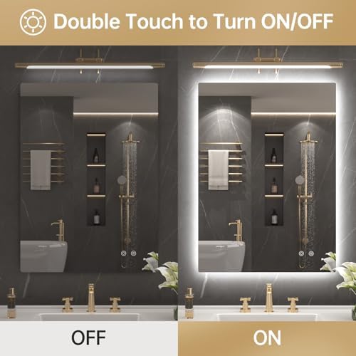 LOVESPEJO 22"x30" Backlit Mirror Bathroom, LED Bathroom Mirror - Image 3