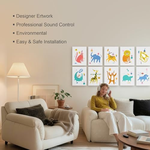 UMIACOUSTICS 10 Pcs 0.7Inch Thick Art Acoustic Panels, Decorative Acoustical - Image 4