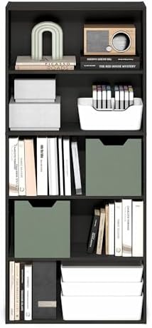 Furinno Jaya Book Shelf, 5-Tier Bookshelf, 52 Inch Tall Standing Bookcase - Image 5
