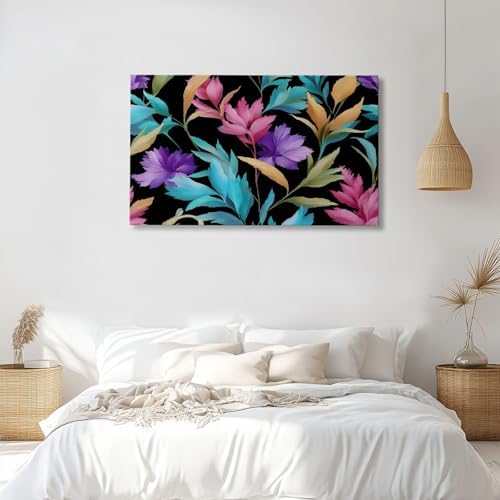 Canvas Wall Art Surreal Botanical Floral 47" x 32" Decor Poster Prints - Image 3