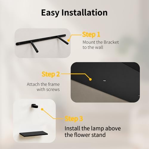 Floating Shelves with Lights for Wall Decor, Wall Plant Shelf - Image 4