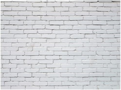 VitalCozy 10 x 8 ft White Brick Wall Backdrop Fabric Halloween Background by VitalCozy