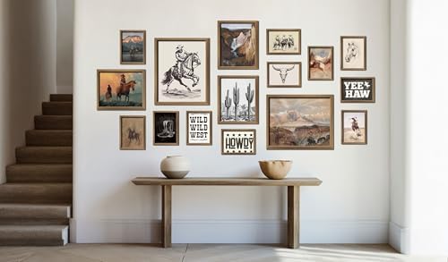ANERZA 16 PCS Framed Western Wall Art Decor, Southwestern Gallery Wall Frame - Image 7