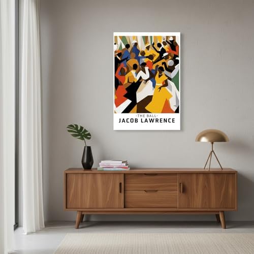 Black People Canvas Wall Art Afro Art Colorful Party Poster 16x24 IN Framed - Image 6