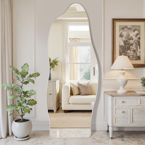 Antok Irregular Full Length Mirror, Standing Hanging Leaning Irregular Mirrors - Image 2
