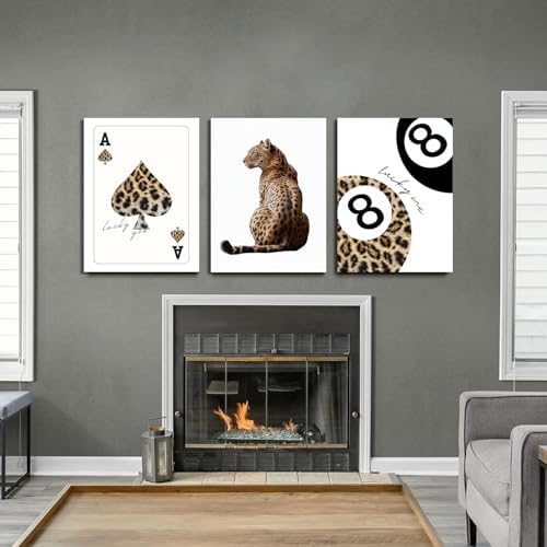 Trendy Leopard Canvas Wall Art Set of 3 - Image 5