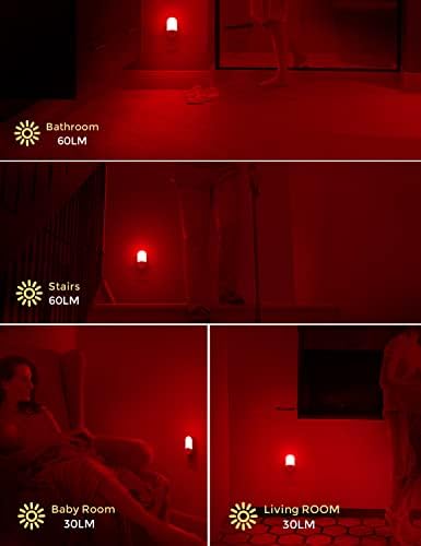L LOHAS LED Red Night Light, Motion Sensor Night Light, Sleep Aid Red - Image 6