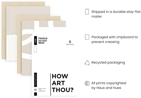 HAUS AND HUES Neutral Wall Art – Modern Beige Decor, Matisse Abstract Poster Set - Image 3
