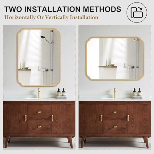 Ferytange 30"x48" Gold Bathroom Mirror - Image 4