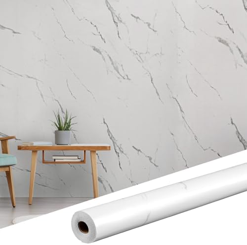 Hahafelt PVC Marble Peel and Stick Wall Panels, Living Rooms, TV Walls by Hahafelt