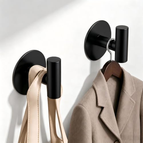 Self-Adhesive Coat Hooks, Stainless Steel Heavy Duty Wall Hooks, Towel Hooks - Image 3