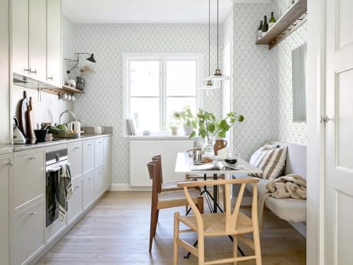 Heroad Blue Peel and Stick Wallpaper Farmhouse Floral Wall Paper Rustic Cottage - Image 6