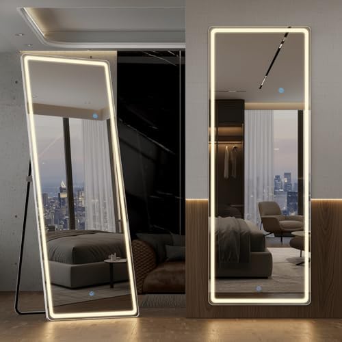LED Full Length Mirror 71x26 Inch, Lighted Floor Body Mirror by ALPEN