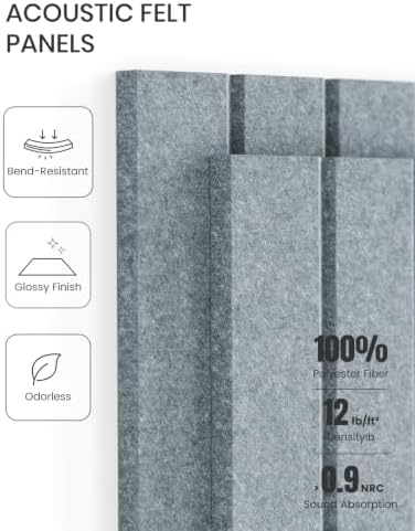 Fluxynara 48" x 36" Large Felt Bulletin Board，Slate Gray - Image 5