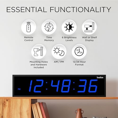 Ivation Oversized Digital Wall Clock - Image 6