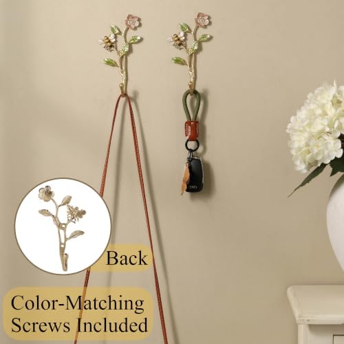 SOFFEE DESIGN 2PCS Enamel Bee & Flower Hooks - Image 7